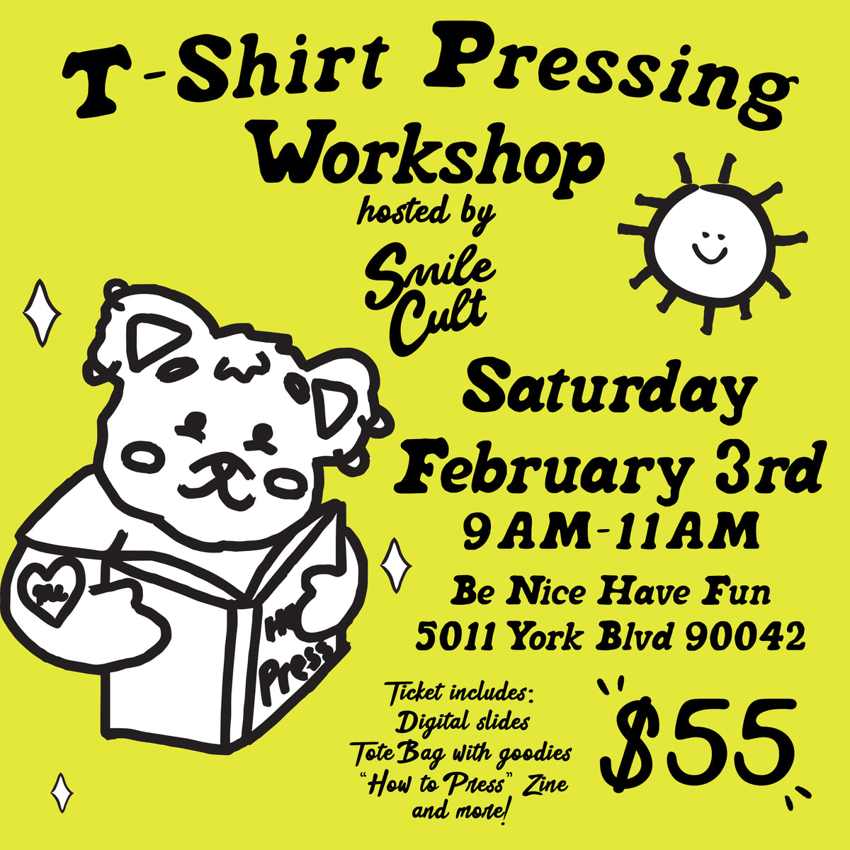 T-Shirt Pressing Workshop NEXT CLASS TBA