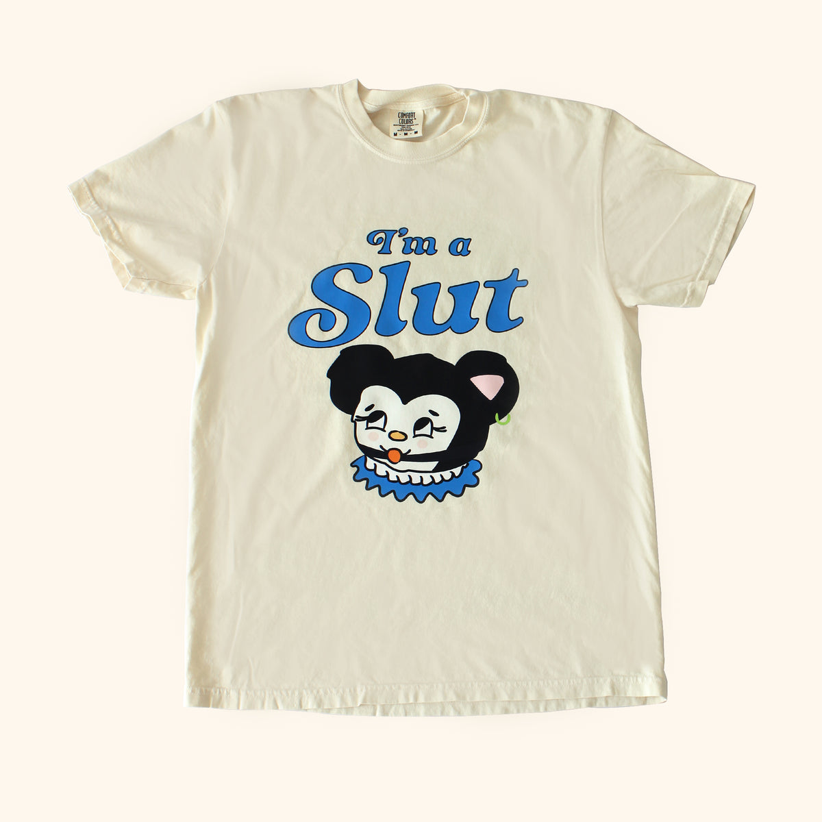 I am a Slut | Ivory T-Shirt (Colorful Front + Back Graphic)