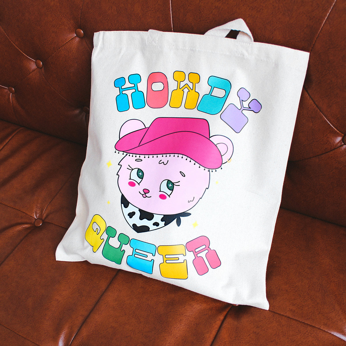 Howdy Queer Tote Bag | Canvas + Graphic