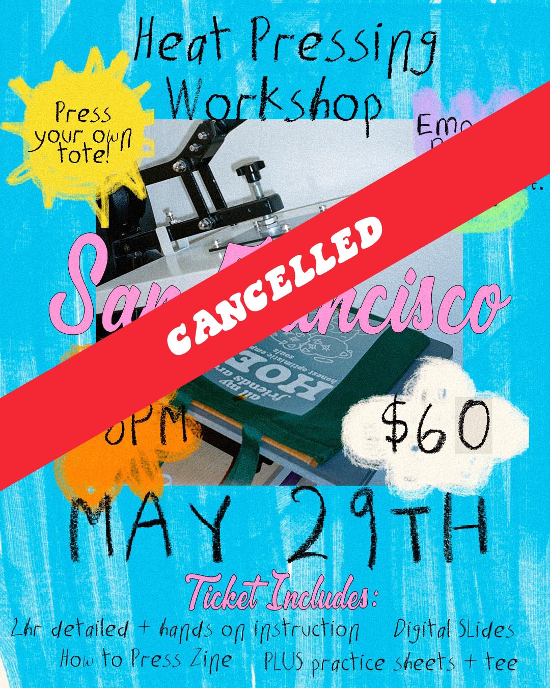 Heat Pressing Workshop | May 29th, 6-8pm SAN FRANCISCO