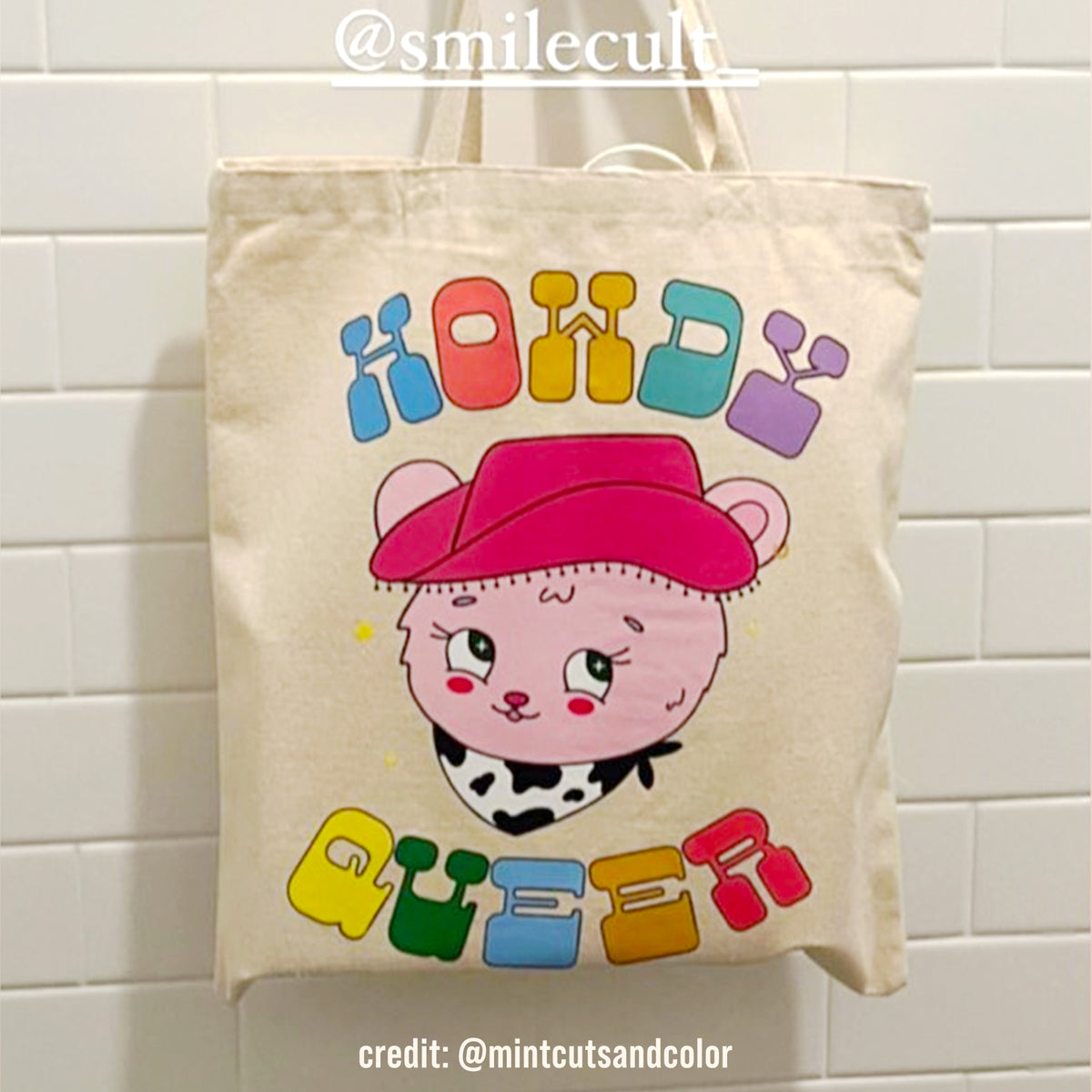 Howdy Queer Tote Bag | Canvas + Graphic